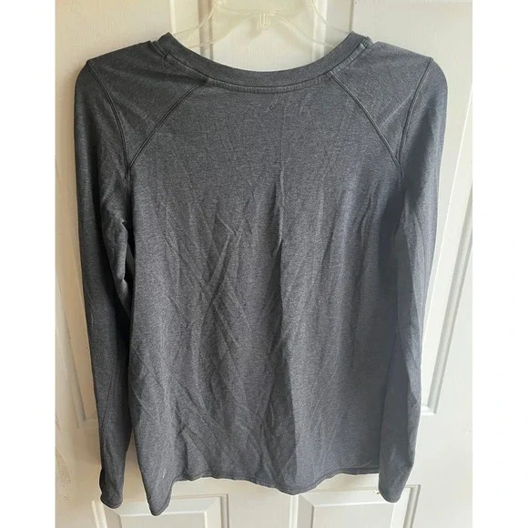 Lululemon Women's Find Your Zen Crew‎ Neck Long Sleeve in Heathered Dark Grey 8 - Picture 4 of 6